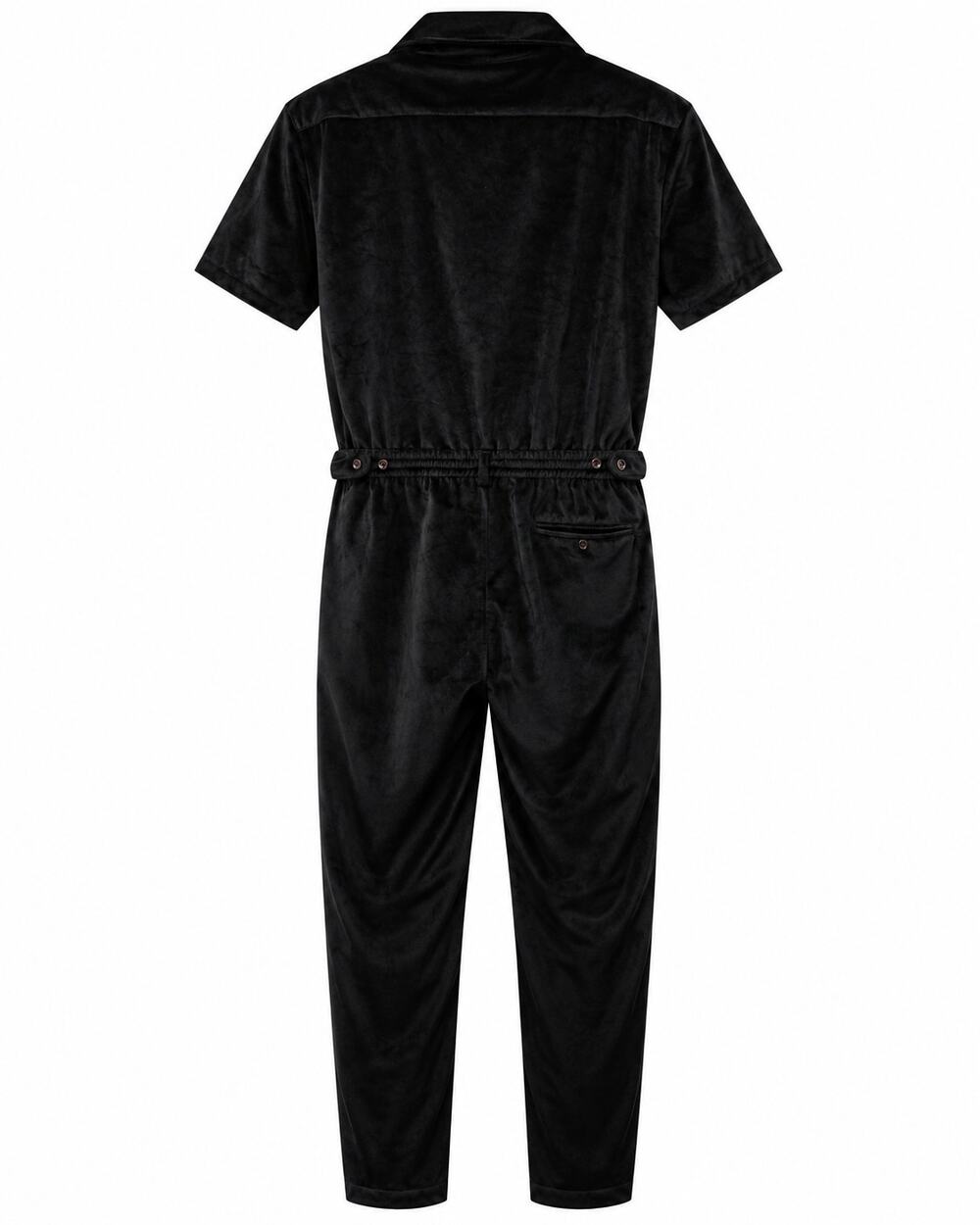 RomperJack Men’s XXL Black Velvet Jumpsuit NWT Cotton Spandex 30" Inseam